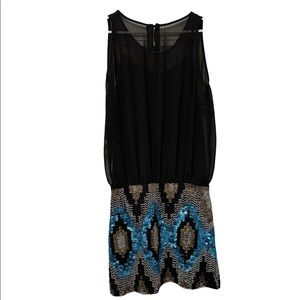 Flowers By Zoe Sequins Girls Formal Dress , Size S ,Black